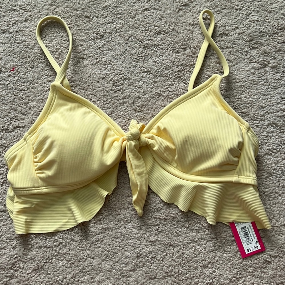 Yellow bathing suit top